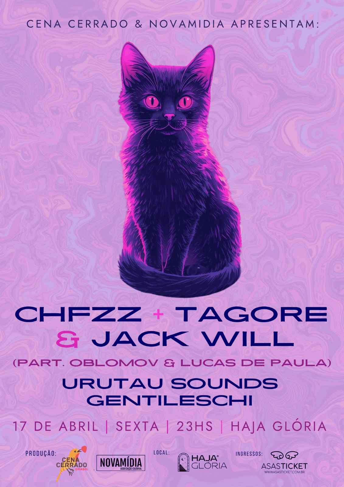 Cena Cerrado Apresenta: CHFZZ, Tagore & Jack Will